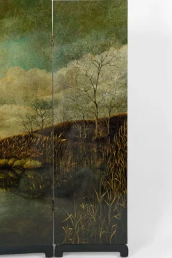 Paravent par Bernard Cuenin au paysage laqué, circa 1970