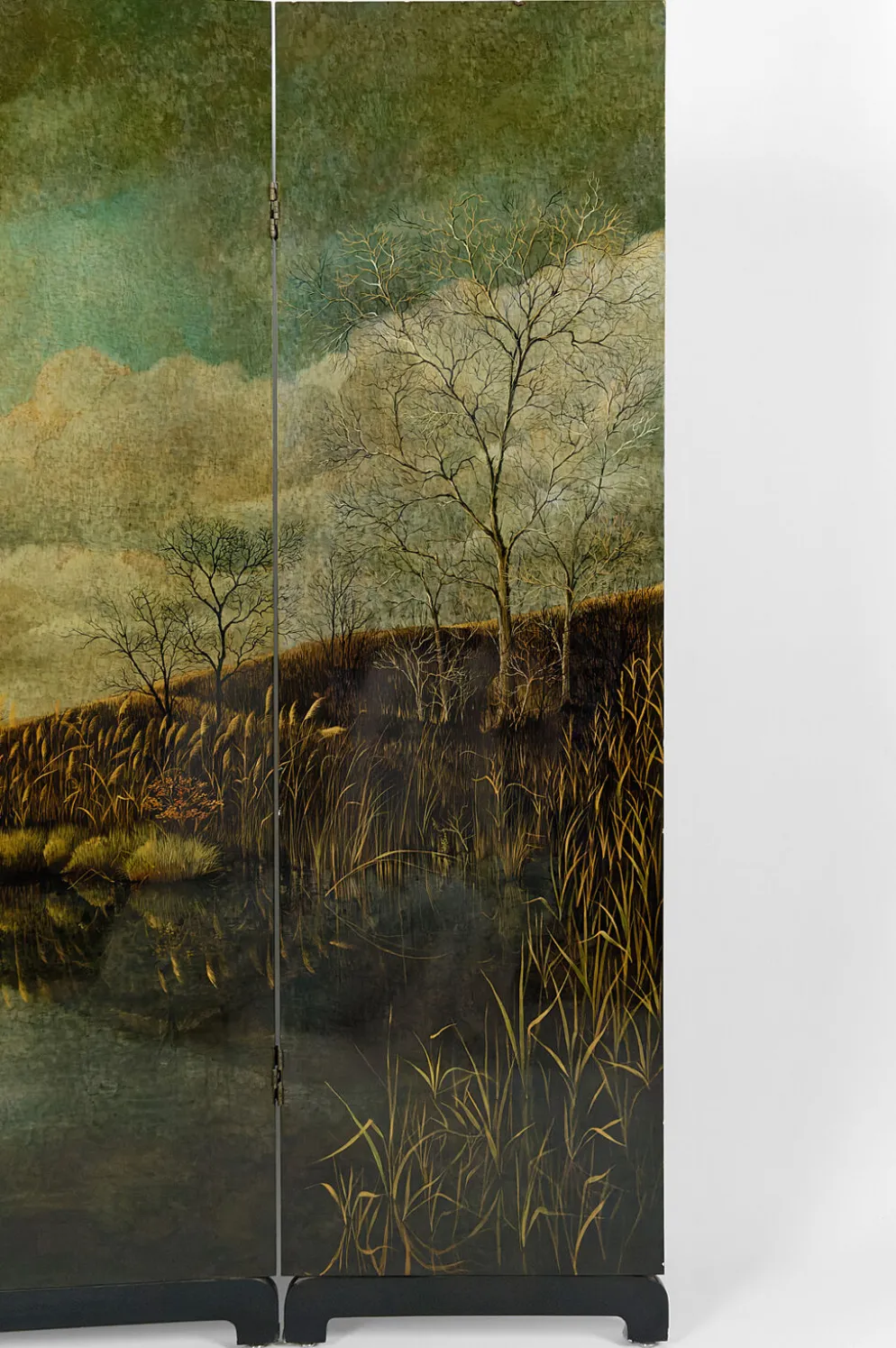 Paravent par Bernard Cuenin au paysage laqué, circa 1970