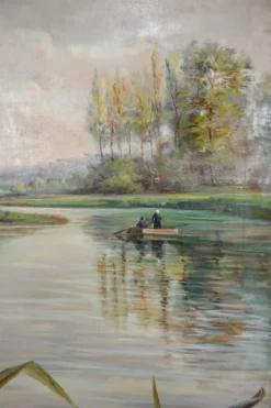 Paravent peint post-impressionniste par Charles Frechon, France, 1894