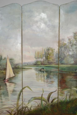 Paravent peint post-impressionniste par Charles Frechon, France, 1894