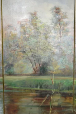 Paravent peint post-impressionniste par Charles Frechon, France, 1894