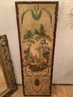Paravent époque Louis XVI huile sur toiles