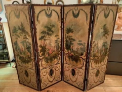 Paravent époque Louis XVI huile sur toiles