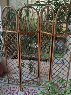 Paravent rotin vintage
