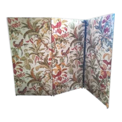 Paravent Tapissier 30'S France toile imprimée XX style classique 3 volets