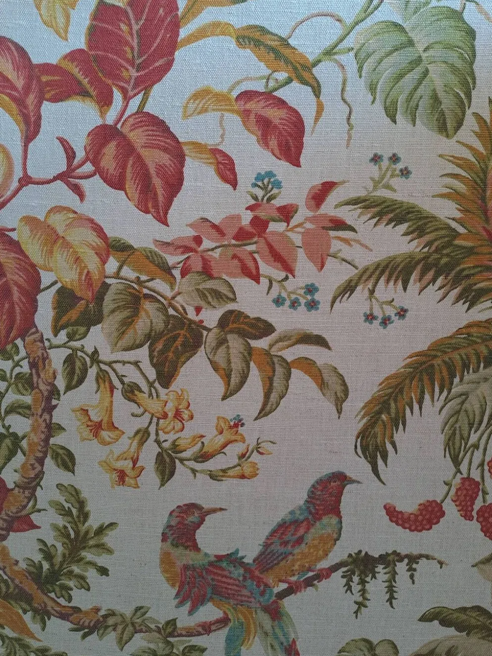 Paravent Tapissier 30'S France toile imprimée XX style classique 3 volets