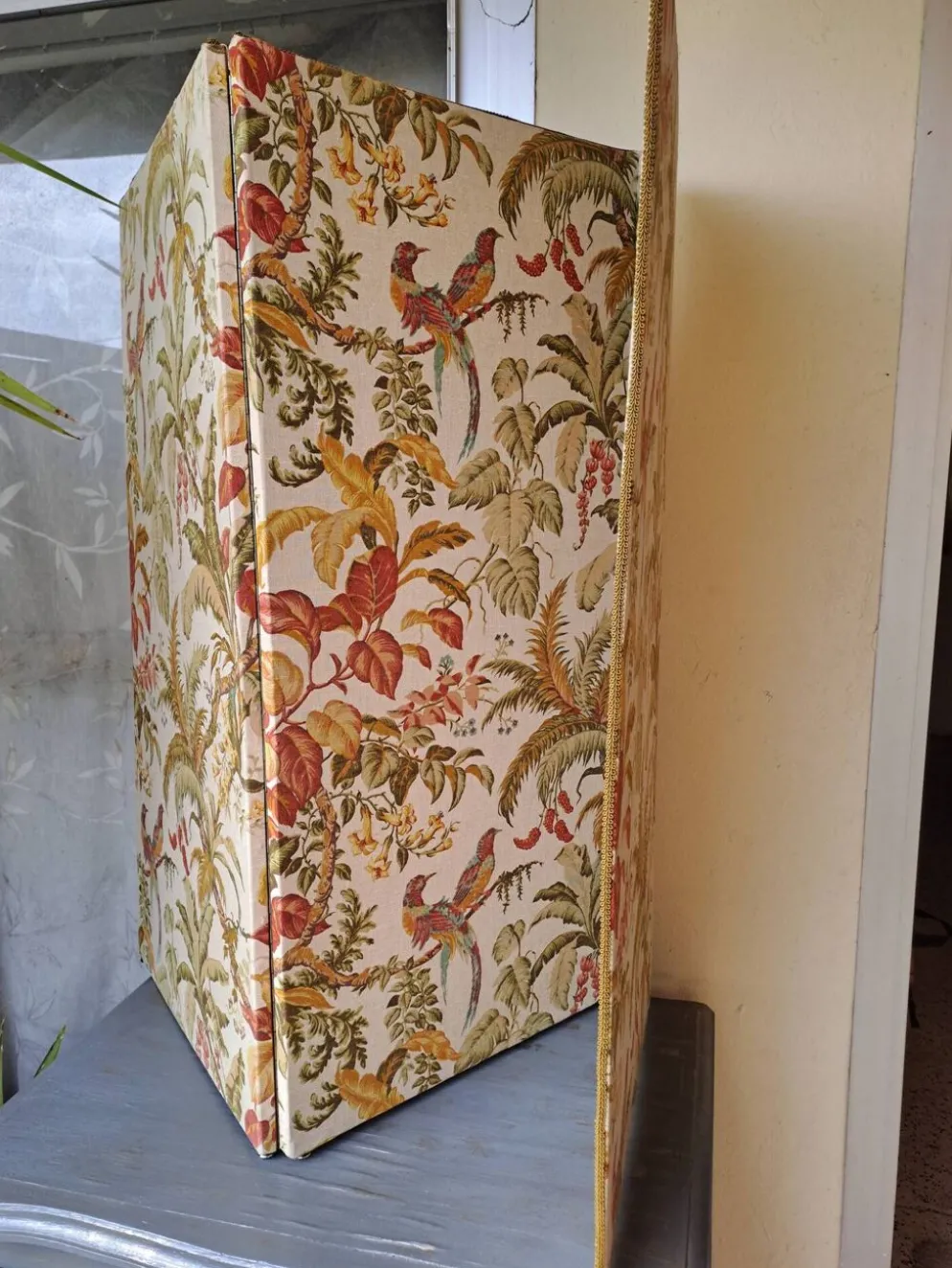 Paravent Tapissier 30'S France toile imprimée XX style classique 3 volets