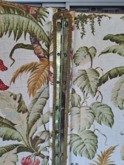 Paravent Tapissier 30'S France toile imprimée XX style classique 3 volets