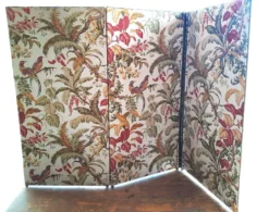 Paravent Tapissier 30'S France toile imprimée XX style classique 3 volets