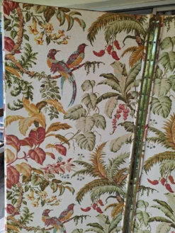 Paravent Tapissier 30'S France toile imprimée XX style classique 3 volets