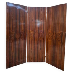 Paravent triptyque – Époque Art Déco – Placage de noyer