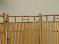 Paravent vintage année 60 rotin bambou