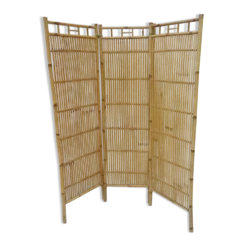 Paravent vintage année 60 rotin bambou
