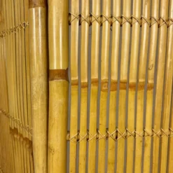 Paravent vintage en rotin et bambou 3 volets