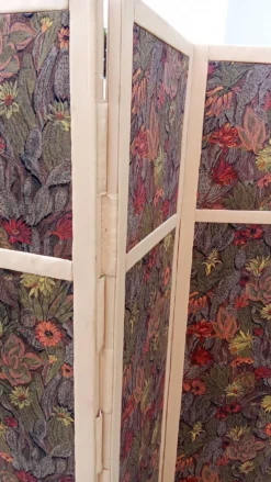 Paravent vintage en tissu