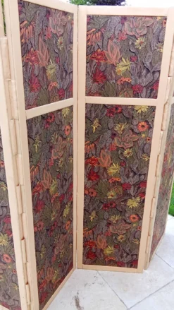Paravent vintage en tissu