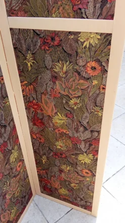 Paravent vintage en tissu