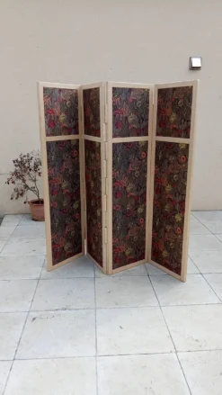 Paravent vintage en tissu