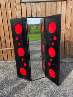 Paravent vintage rétro avec miroir