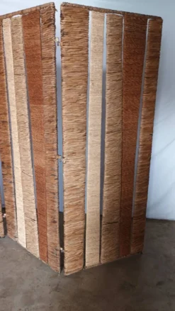 Paravent 3 volets en fibre naturelle