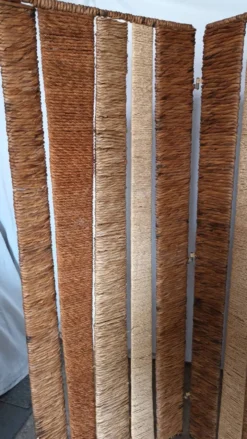Paravent 3 volets en fibre naturelle
