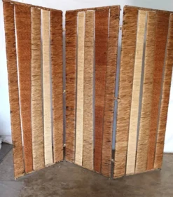 Paravent 3 volets en fibre naturelle