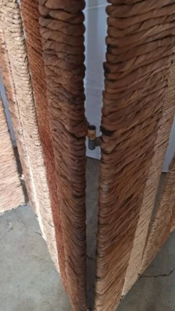 Paravent 3 volets en fibre naturelle
