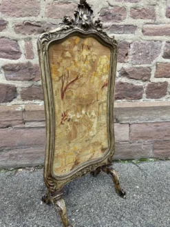 pare feu cheminée Louis XV Rocaille noyer XIXeme