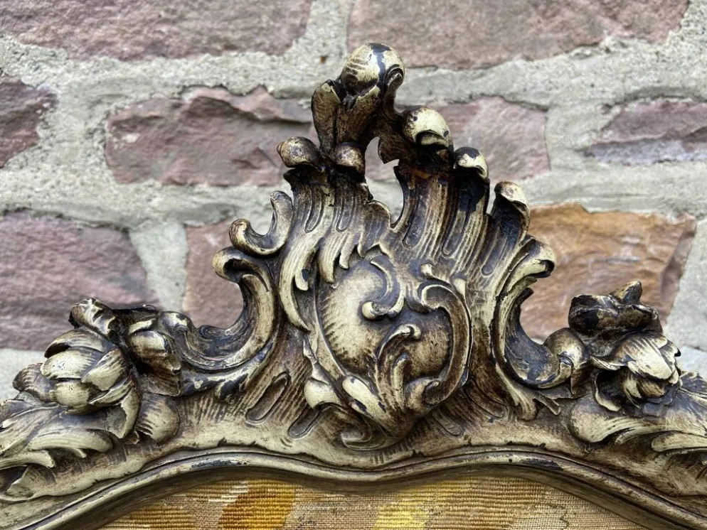 pare feu cheminée Louis XV Rocaille noyer XIXeme