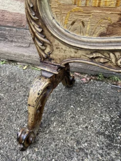 pare feu cheminée Louis XV Rocaille noyer XIXeme