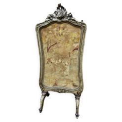 pare feu cheminée Louis XV Rocaille noyer XIXeme
