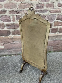 pare feu cheminée Louis XV Rocaille noyer XIXeme