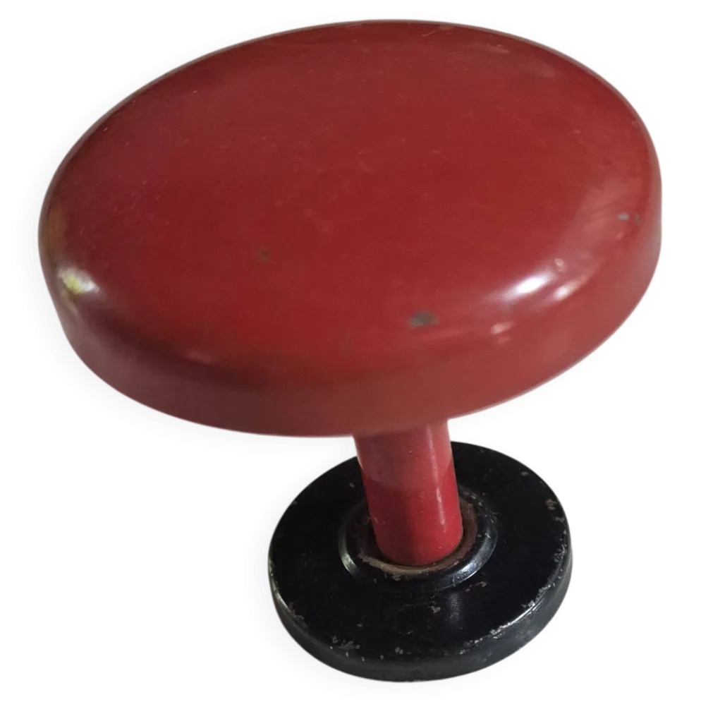 patere porte manteau vintage en metal rouge