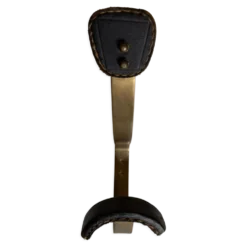 Patère Adnet en bronze et cuir 1950