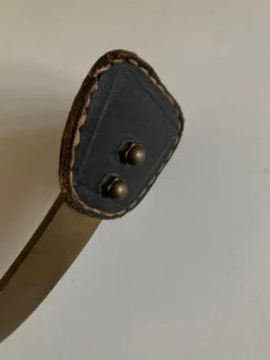 Patère Adnet en bronze et cuir 1950