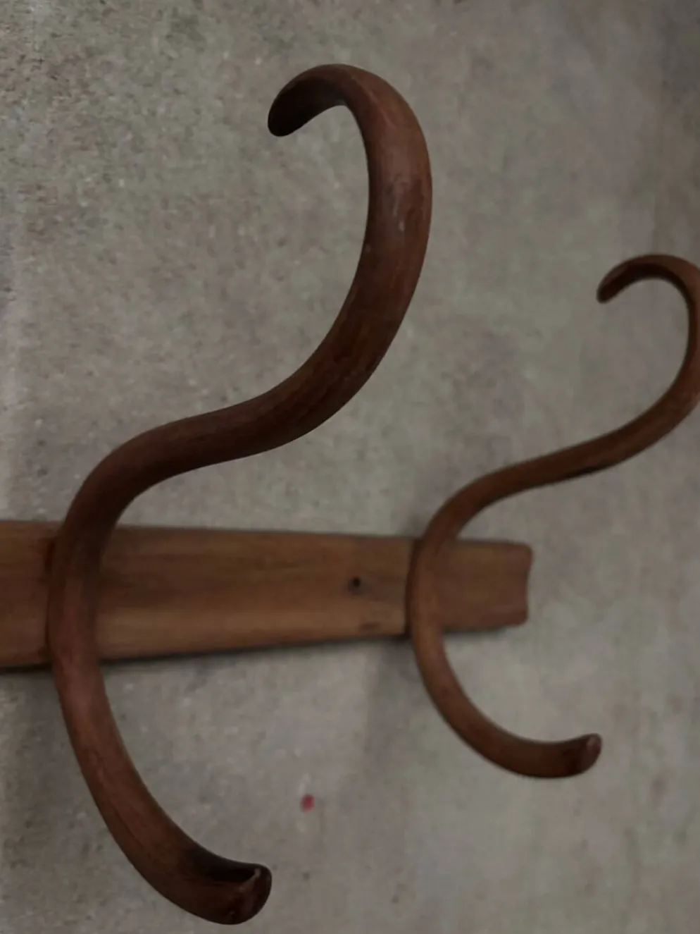 Patère ancienne bois courbé Fischel
