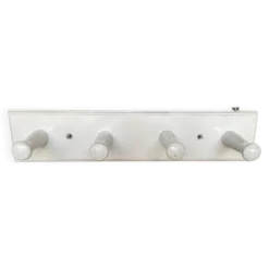 Patère Ancienne Porte Manteau Mural x4 Bois Blanc Vintage #E433