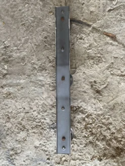 Patère ancienne, porte-manteau en métal noir et chromé vintage