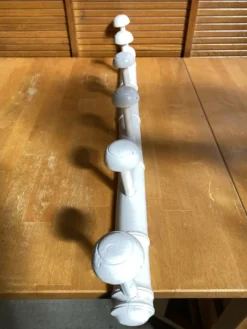 Patère Ancienne Porte Manteau Mural x6 Bois Blanc Années 60 Vintage