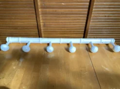 Patère Ancienne Porte Manteau Mural x6 Bois Blanc Années 60 Vintage