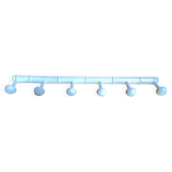 Patère Ancienne Porte Manteau Mural x6 Bois Blanc Années 60 Vintage