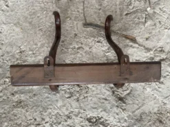 Patère ancienne, porte-manteau style Thonet, Baumann en bois courbé 1900