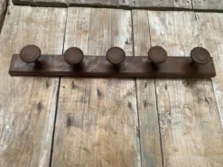 Patère ancienne, porte-manteau mural en bois, années 60