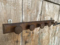 Patère ancienne, porte-manteau mural en bois, années 60