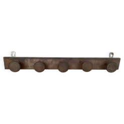 Patère ancienne, porte-manteau mural en bois, années 60