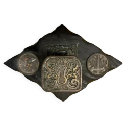 Patère bois et cuivre vintage