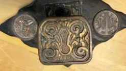 Patère bois et cuivre vintage
