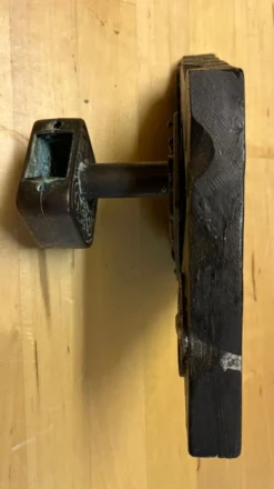 Patère bois et cuivre vintage