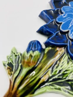 Patère crochet fleur en céramique belge André Bayer