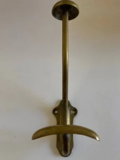 Patère de campagne 1930 en laiton doré patiné